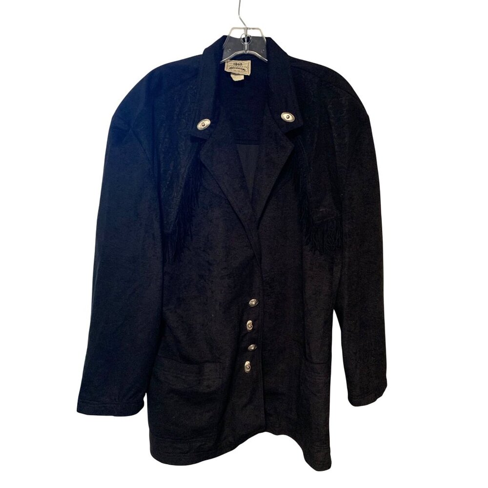 1849 Authentic Ranchwear Sheplers Catalog Womens XL Button Up Jacket Coat Black